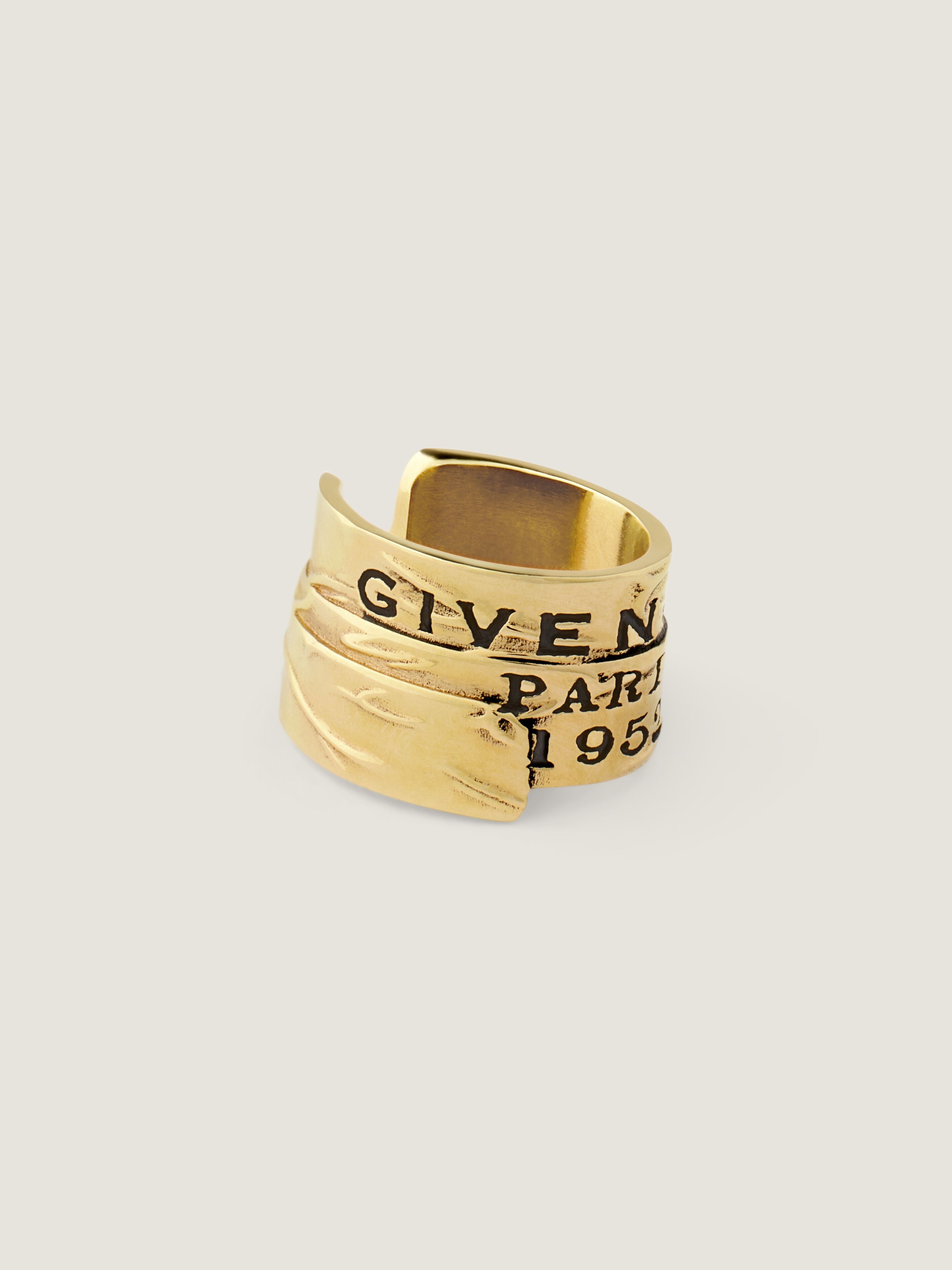 GIVENCHY Tape earcuff in metal and enamel